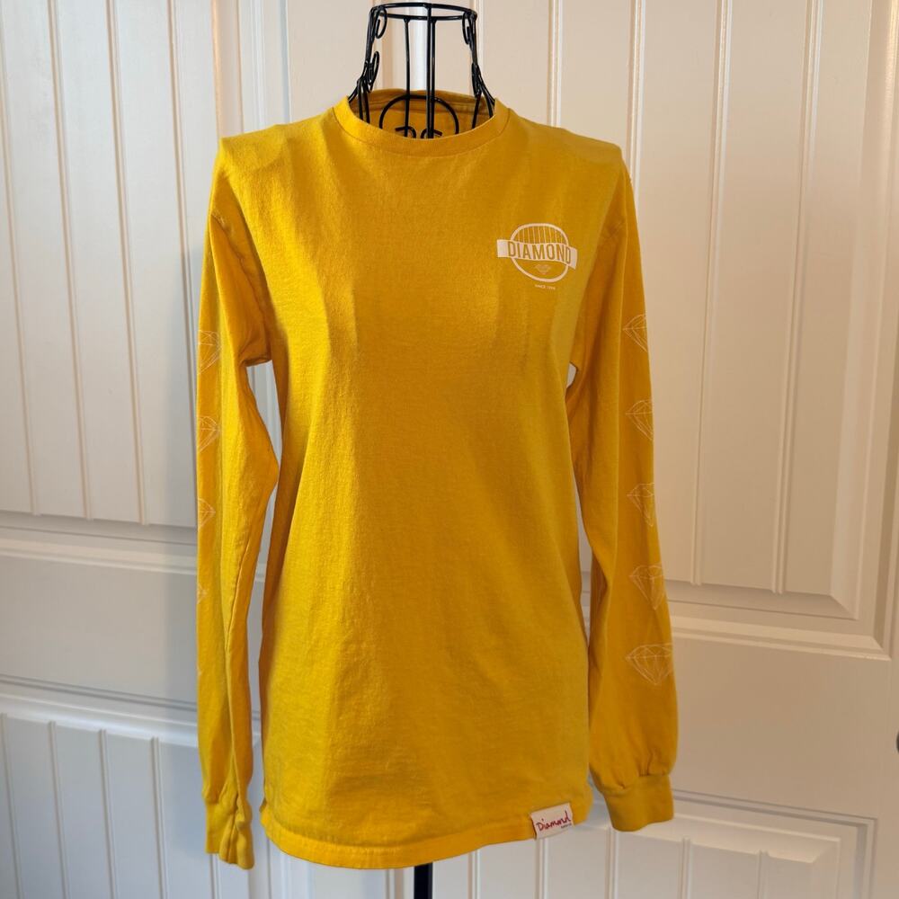 Small - Diamond Supply Co - Long Sleeve Yellow Shirt